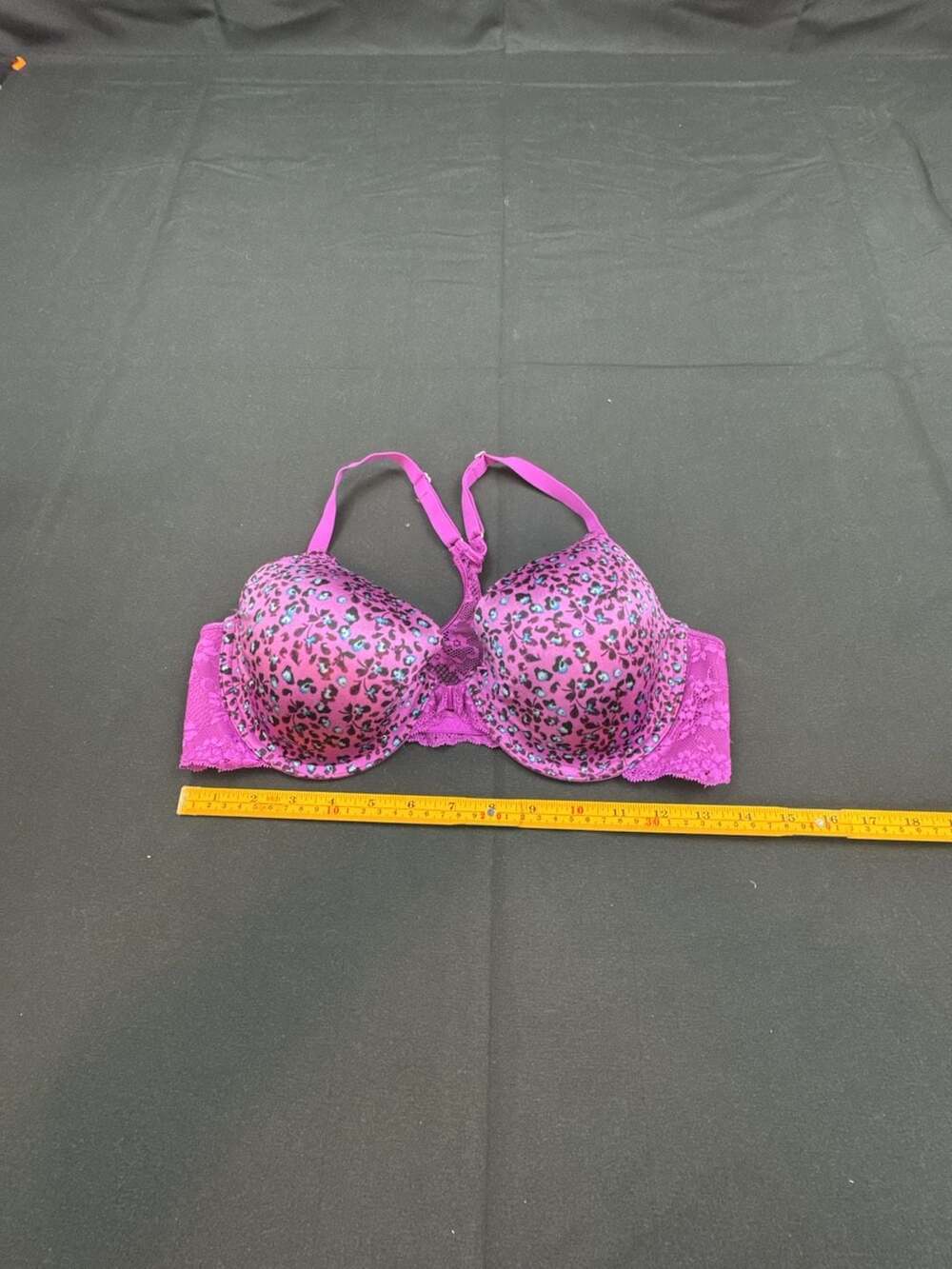 Maidenform One Fab Everyday Full Coverage Racerback Bra 36C Purple animal Print